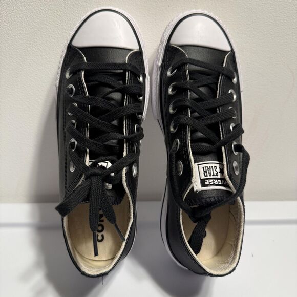 NEW CONVERSE Chuck Taylor All Star 5 Lift Platform Leather Women Shoes Sneakers - Picture 7 of 13